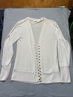 Zenana cream  Snap-Front Cardigan